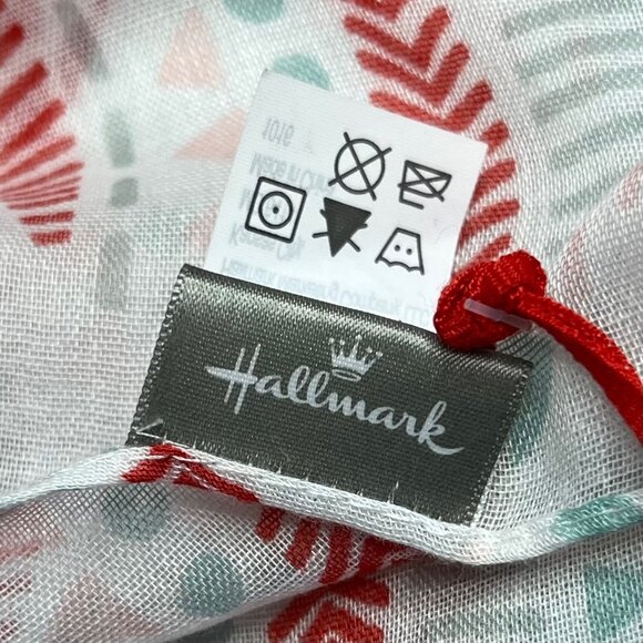 Hallmark Sweet On You Scarf White Red Hearts New - Picture 6 of 8